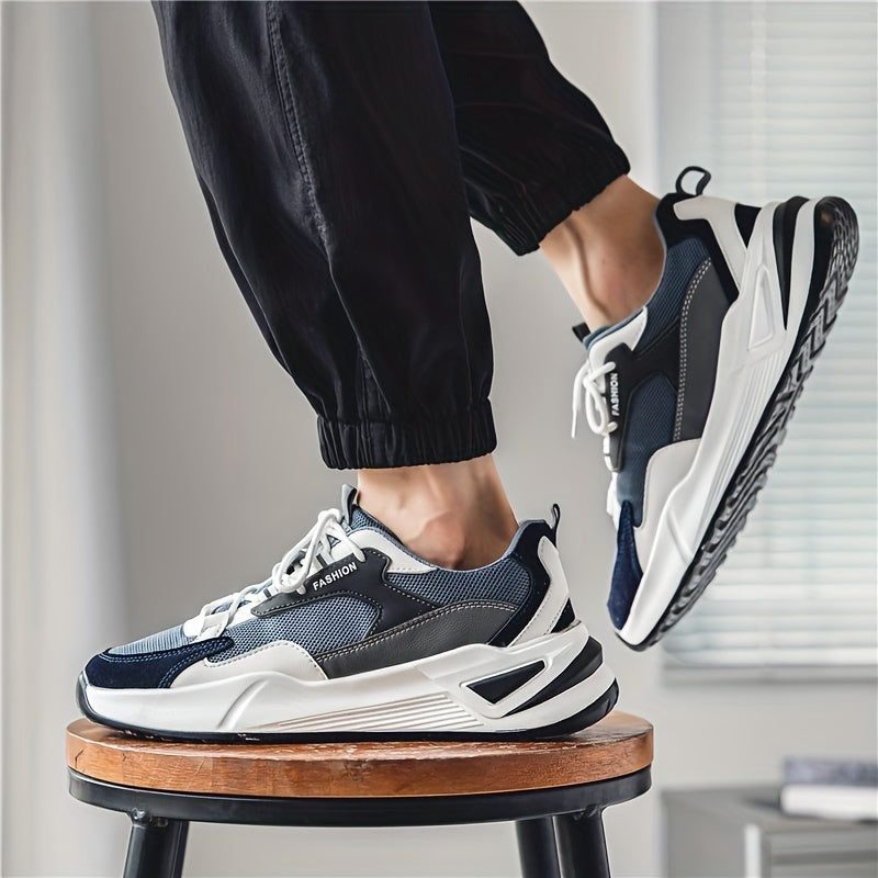 Men's Chunky Lace-up Sneakers Comfortable Breathable Shoes