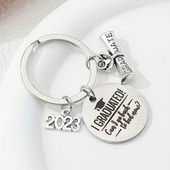 Graduation Hat Keychain Metal Key Ring Purse Bag Charm Gift