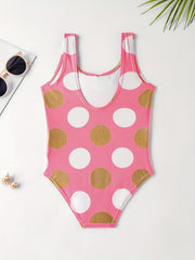 Girl's Cartoon Print Onesie Swimsuit Tankini for Summer Beach