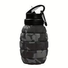 Foldable Silicone Water Cup Leakproof Bottle Portable for Fitness Travel