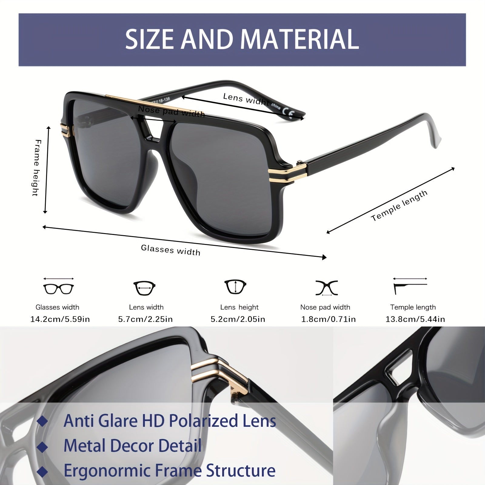 Polarized Men's Sunglasses UV400 Eye Protection Outdoor Travel