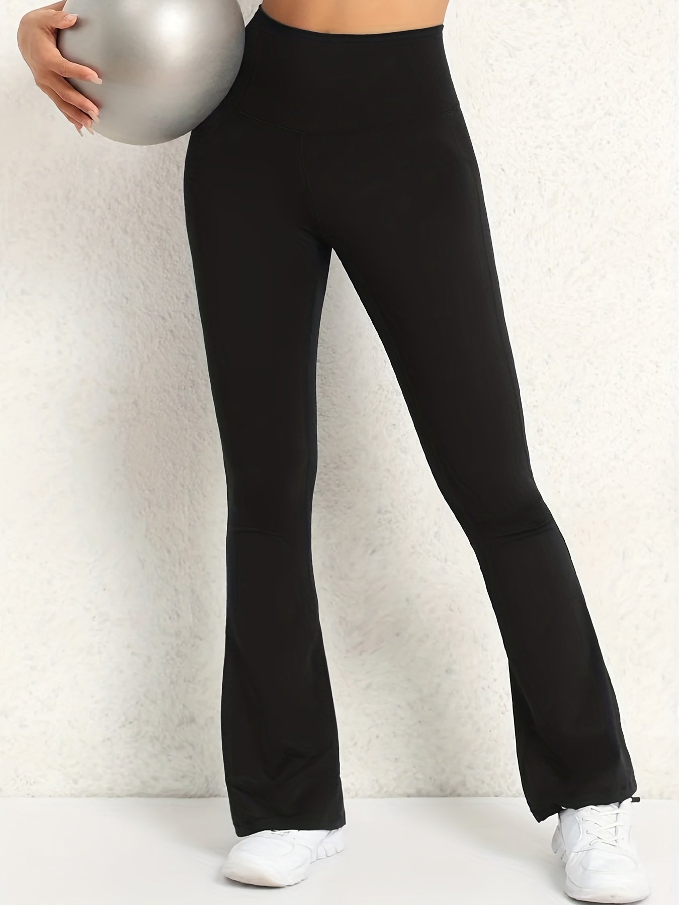 High Rise Cross Back Flared Yoga Pants