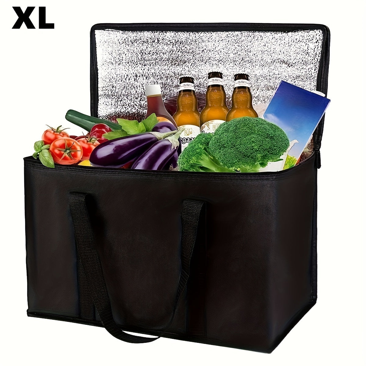 XL Insulated Bag Keeps Food Hot & Cold Reusable Grocery Tote Soft Cooler