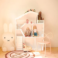 Large Bookcase Bookshelf Wooden Dollhouse Playset Toys Kids Gift