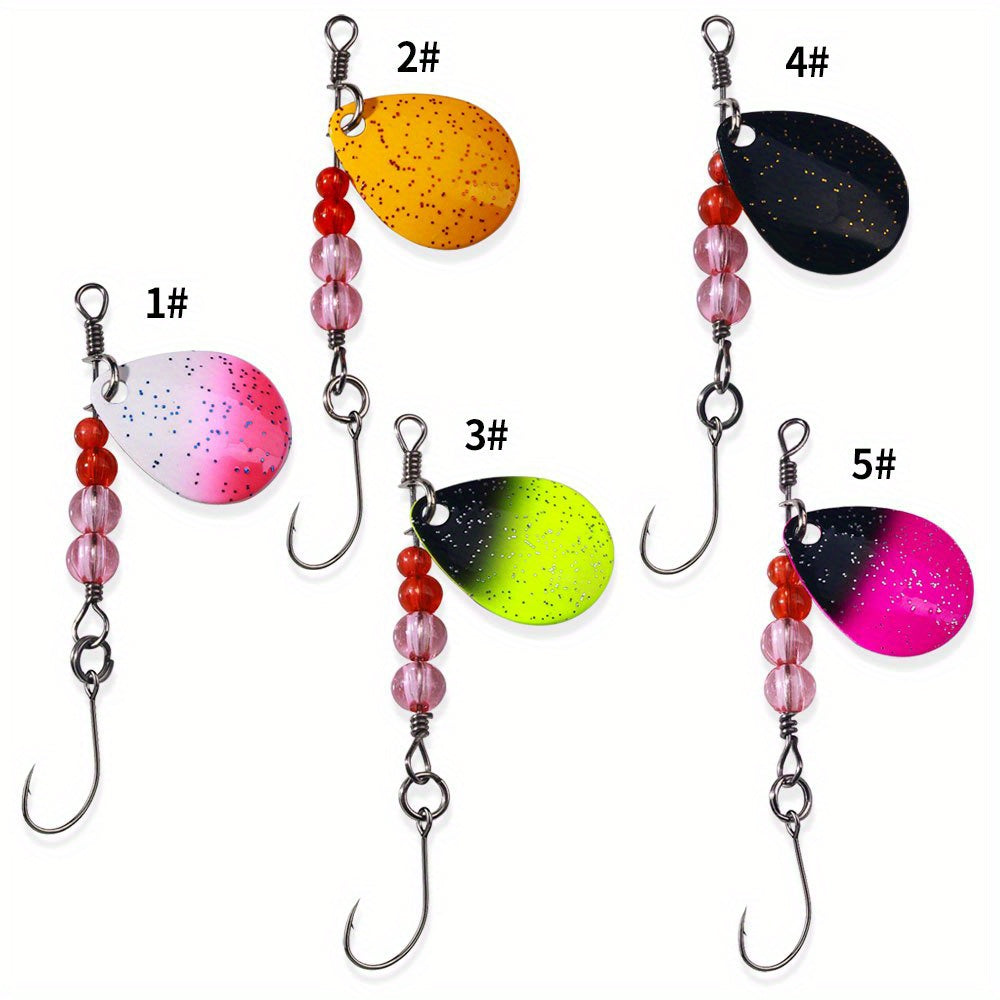 Brass and Copper Spinner Lure for Bass Fishing Single Hook Fish Tackle Pesca