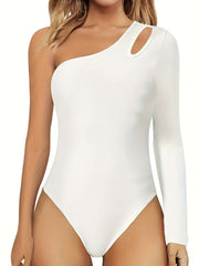 One Shoulder Shaping Bodysuit Tummy Control Slimming Body Shaper