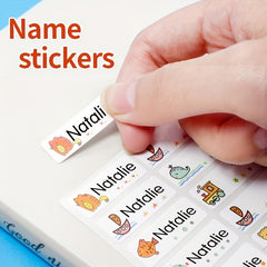 240pcs Custom Name Stickers Waterproof Personalized Labels MEDIUM Size 3x1
