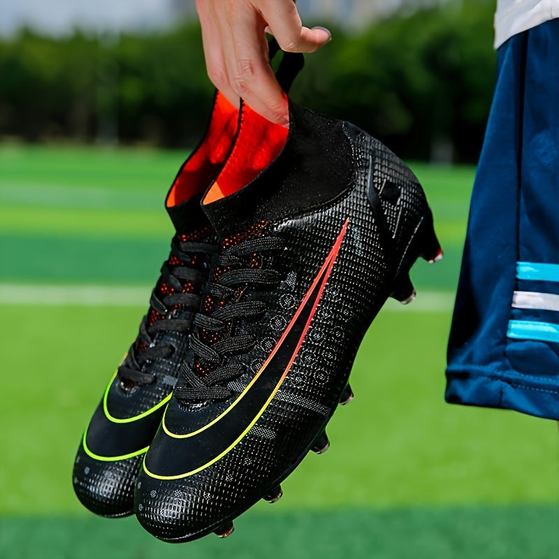 Boy's High Top Non Slip AG Soccer Cleat Comfy Outdoor Breathable Cleats