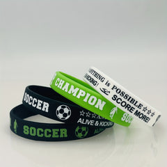 4PCS Football Wristband Silicone Bracelet Sports Party Accessory Gift