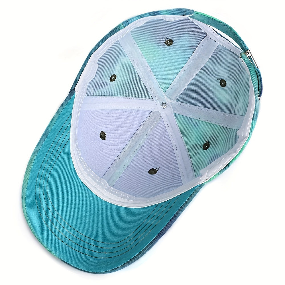 Tie Dye Print Baseball Cap Adjustable Dad Hats Unisex Hip Hop Sun Hats