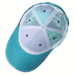 Tie Dye Print Baseball Cap Adjustable Dad Hats Unisex Hip Hop Sun Hats