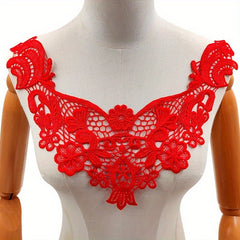 Water Soluble Lace Embroidery Polyester Silk Hollow Corsage Collar Sewing