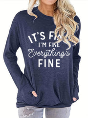 Women's Letter Print Long Sleeve T Shirt