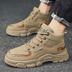 Men's Lace-up Service Combat Boots Casual Walking Shoes