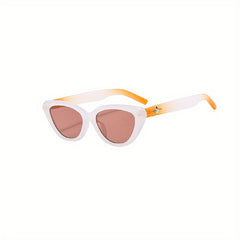 Vintage Triangle Cat Eye Sunglasses UV400 Eyewear For Men