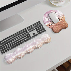 Ergonomic Memory Cotton Mouse Pad With Wrist Rest