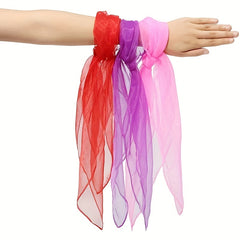 2pcs Chiffon Nylon Scarf Magic Scarf for Sports and Stage