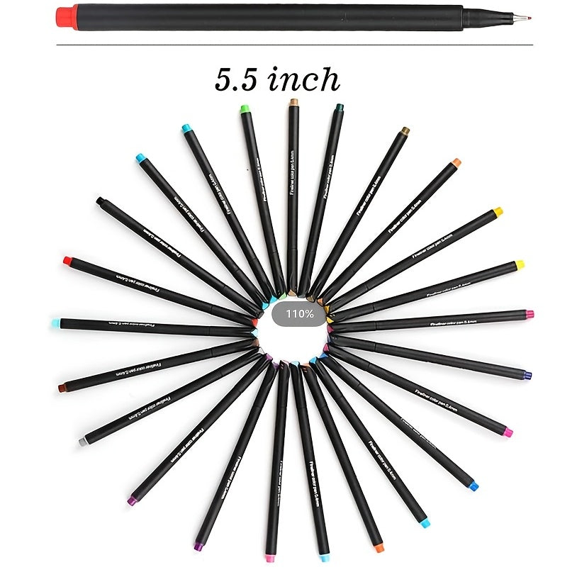 24pcs Set Journal Planner Pens Fine Point Gel Pens 0.4mm Fineliner Pens