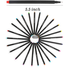 24pcs Set Journal Planner Pens Fine Point Gel Pens 0.4mm Fineliner Pens