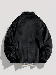 Men's Casual Lapel Button Up Jacket Coat For Spring Fall