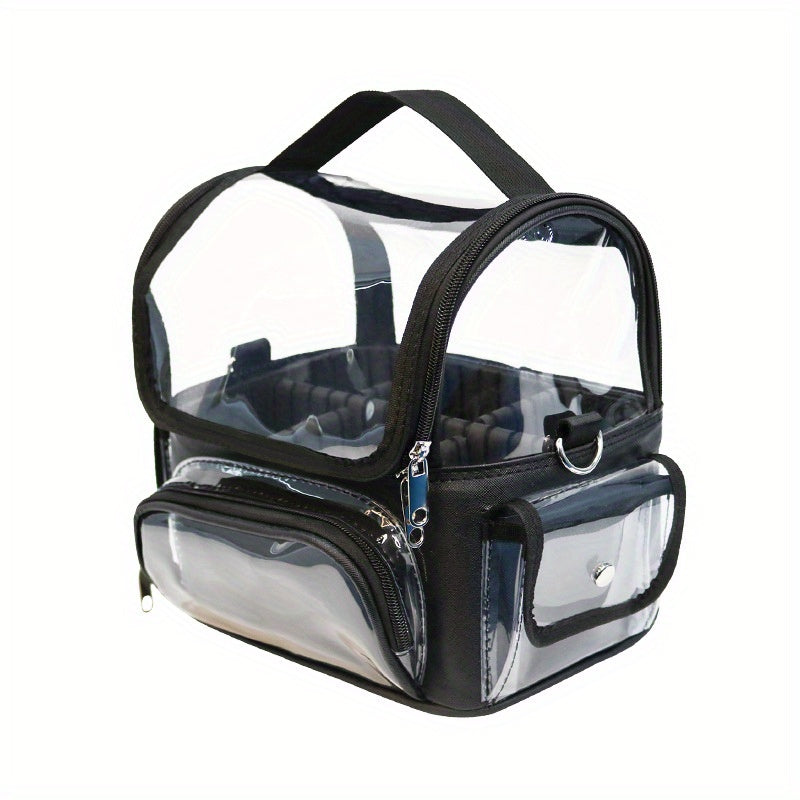 Clear Makeup Brush Case Stand Holder Cup Travel Professional Cosmetic Bag