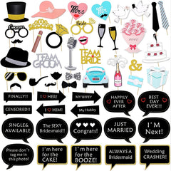 Wedding Photobooth Props Kit Engagement Photo Booth Accessories
