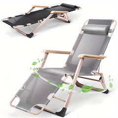 Portable Foldable Recliner Chair For Office Nap Balcony Leisure Camping