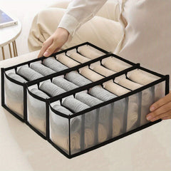 3pcs 7-grid Underwear Storage Box Multifunction Socks Storage Box