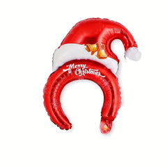 10pcs Christmas Party Headdress Aluminum Balloon Set