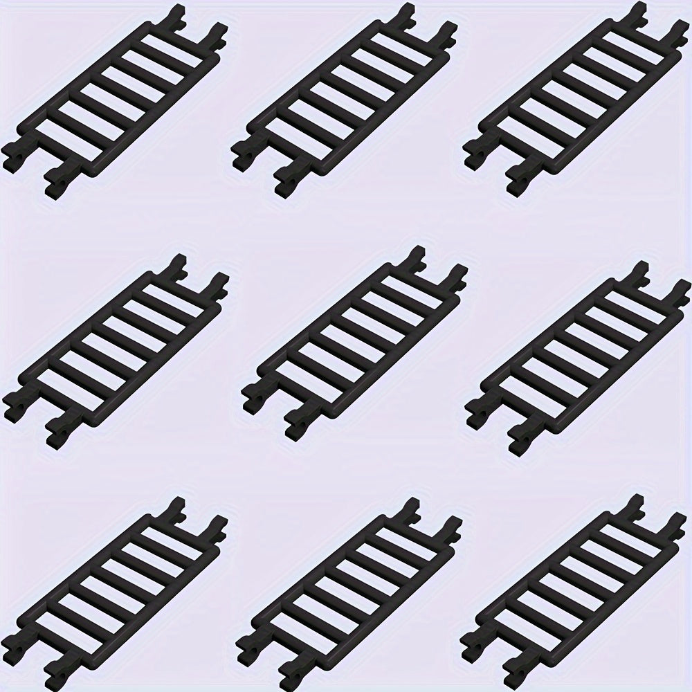 9pcs ABS Building Block Guardrails Set for Staircase Traffic & Farm Scene