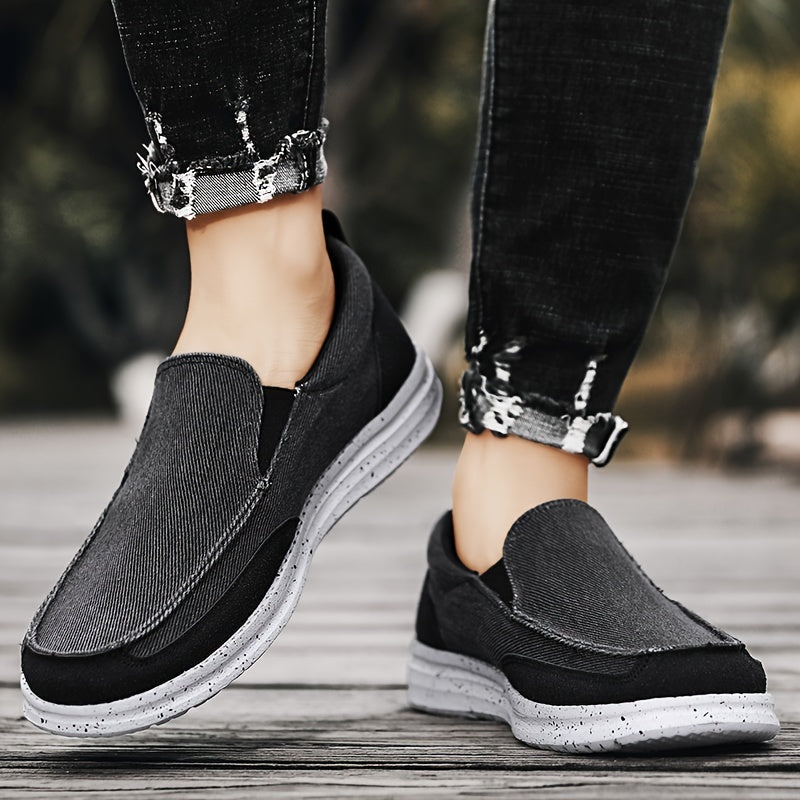 Men's Canvas Loafer Shoes Slip On Lightweight Walking Sneakers