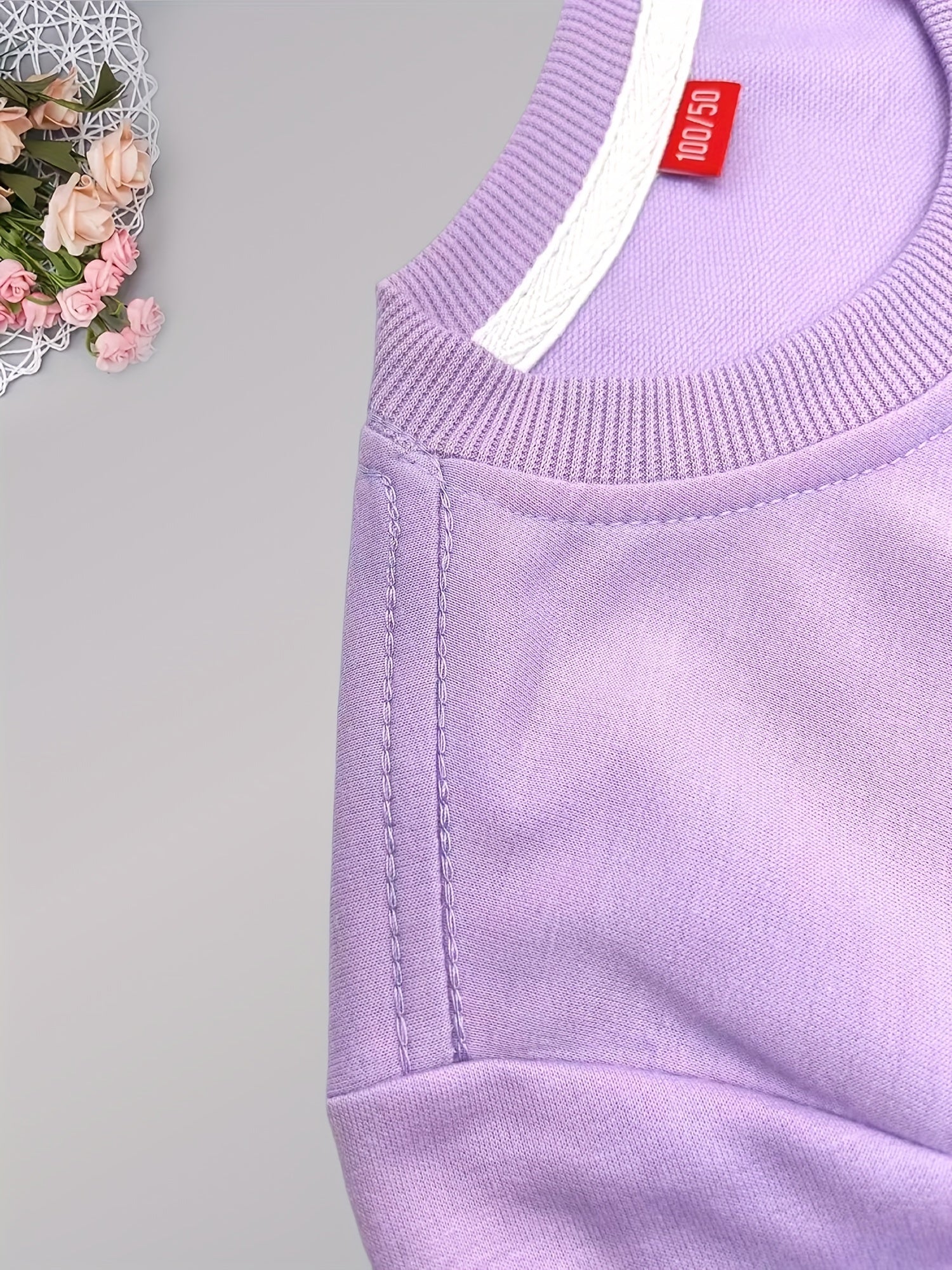 Girls' Unicorn Graphic Crew Neck Sweatshirt for Spring and Autumn
