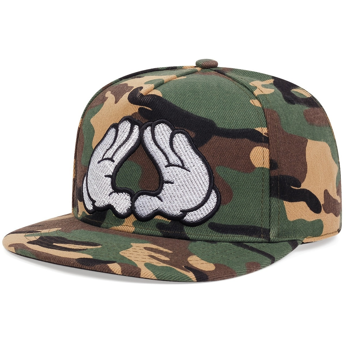 Two Palm Embroidered Camo Hip Hop Hat
