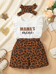 Girl's Romper Mommy's Little Girl Ruffle Sleeveless Jumpsuit