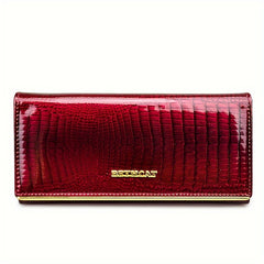 Women's Crocodile Pattern Cowhide Clutch Wallet Coin Purse