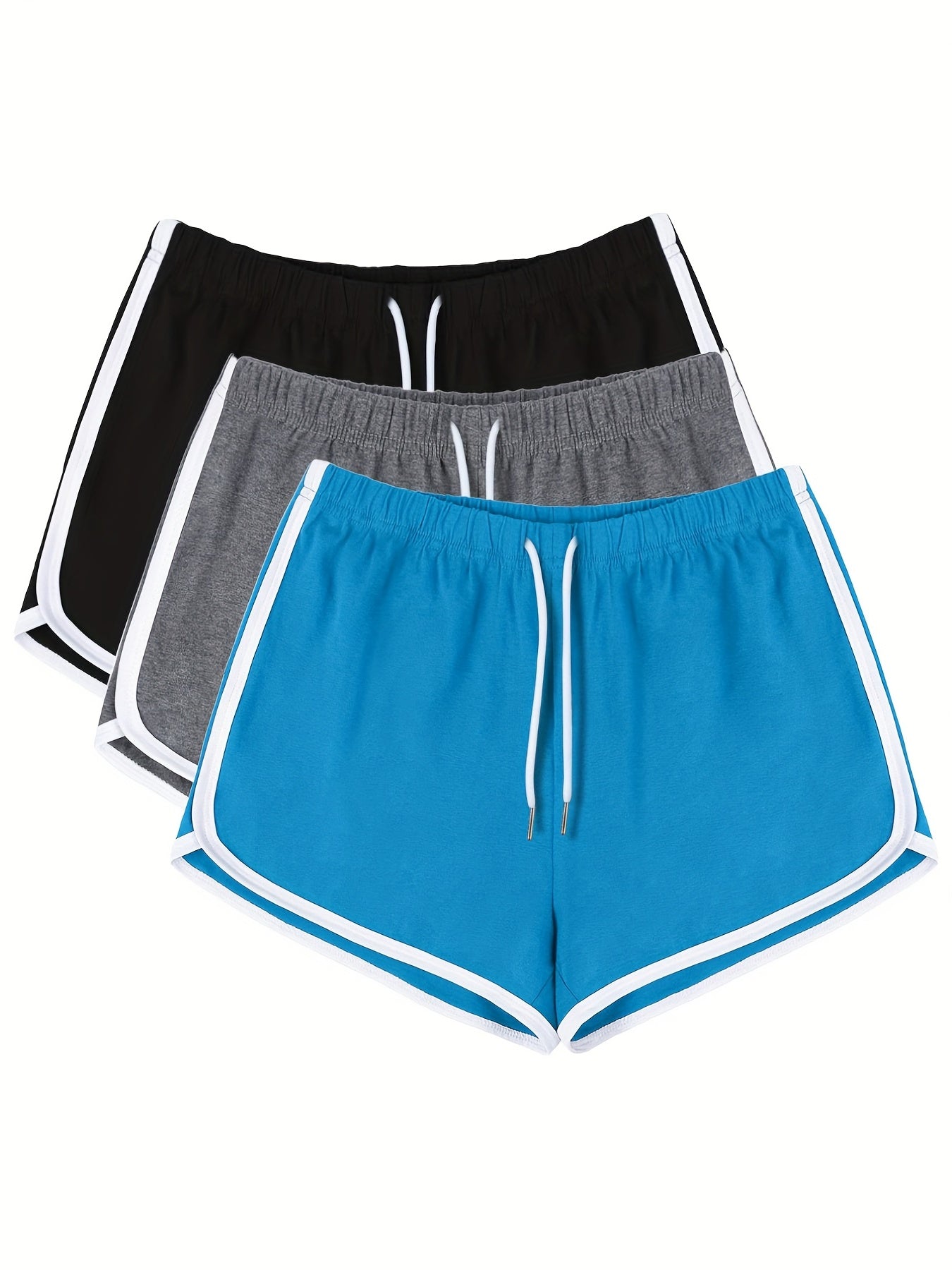 3pcs Women's High Waist Athletic Running Shorts Soft And Comfortable