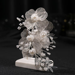 Bridal Wedding Headband Flower Faux Pearl Hairpin Hair Accessories