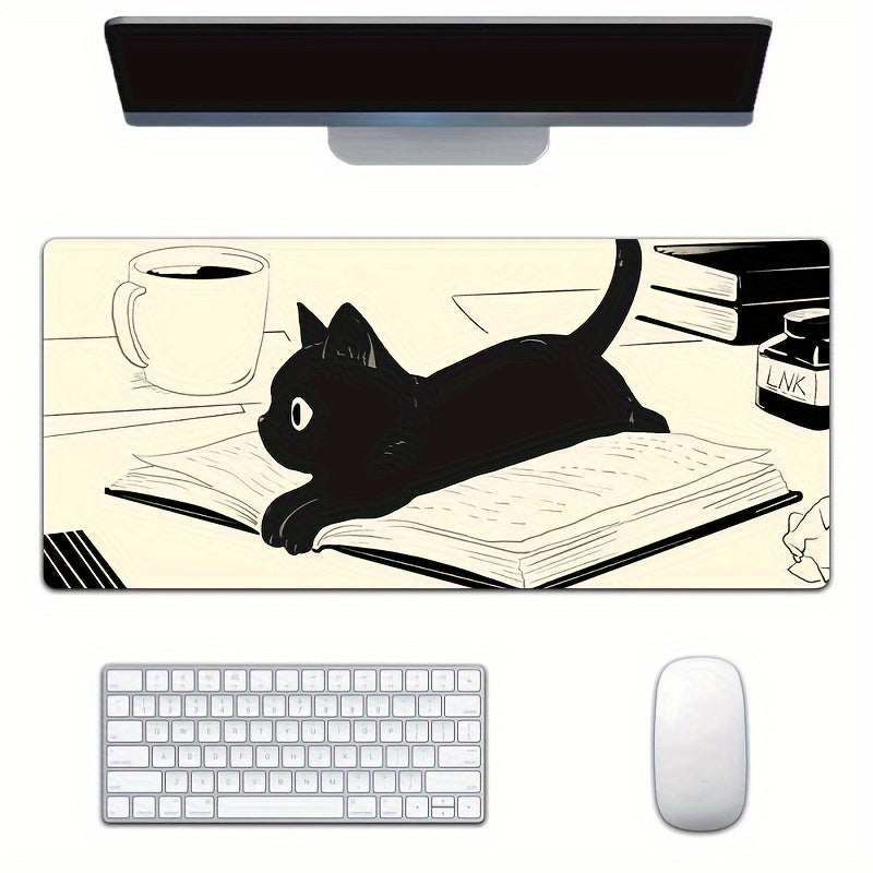 Cat Office Desk Pad Set Keyboard & Mouse Pad 2pcs