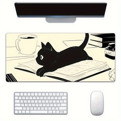 Cat Office Desk Pad Set Keyboard & Mouse Pad 2pcs