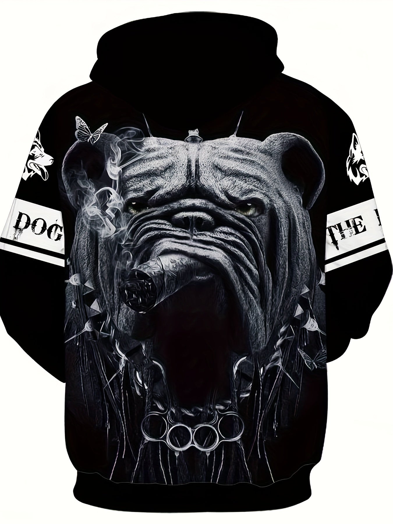 Dog 3D Print Hoodie Graphic Pullover for Men
