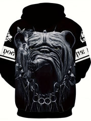 Dog 3D Print Hoodie Graphic Pullover for Men