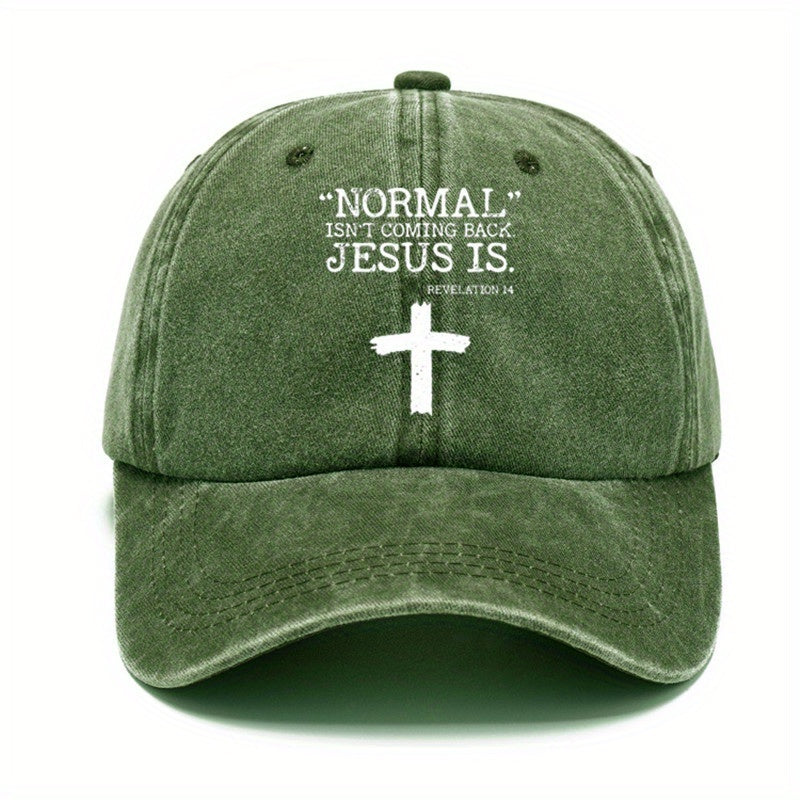Cross Letter Print Baseball Cap Washed Distressed Dad Hats Solid Unisex Sun Hats