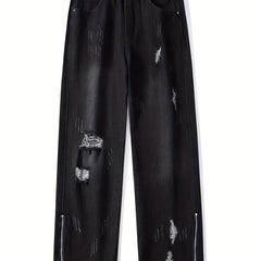 Slim Fit Jeans Men Casual Straight Leg Denim Pants Spring Summer