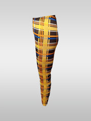 Plaid Elastic Waist Skinny Leggings Casual Every Leggings Women's Clothing