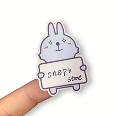 10 Sheets Bunny Hello My Name Is Rabbit Name Tag Stickers