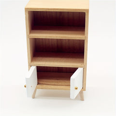 1:12 Dollhouse Wooden Display Cabinet Model Furniture Bookshelf Props