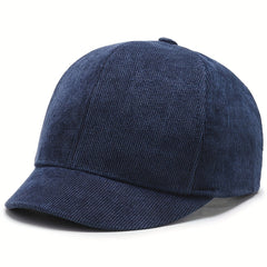 Short Brim Corduroy Baseball Cap Solid