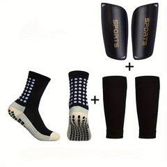 Men's Breathable Fitness Shin Guards & Anti Slip Socks