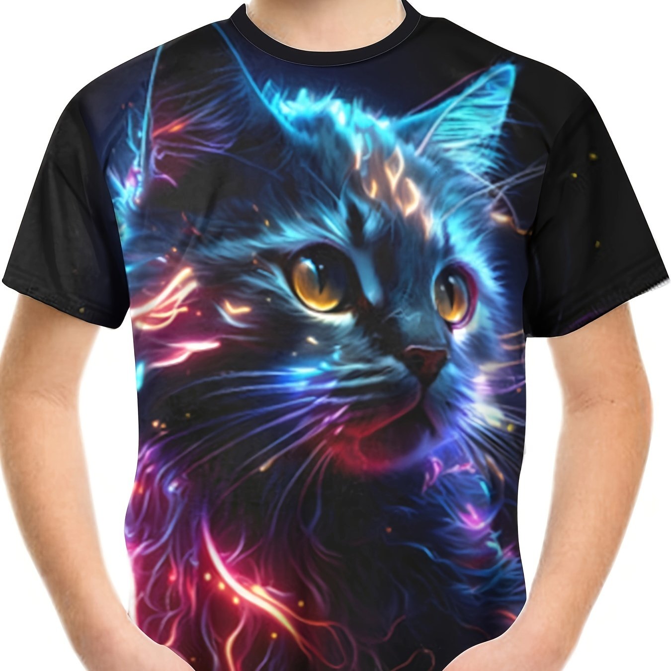 3D Print Boy's T-shirt Breathable Round Neck Casual Top