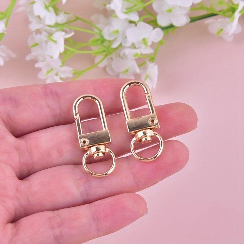 20pcs Metal Lobster Claw Clasps Keychain Swivel Lanyards Trigger Snap Hooks